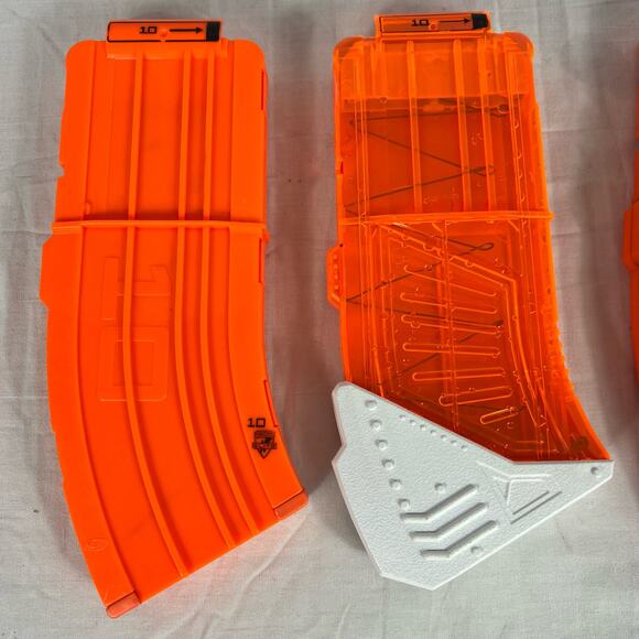 Nerf 10-Round Foam Dart Magazine Clip Lot of 3 N-Strike Elite Banana - Picture 3 of 4